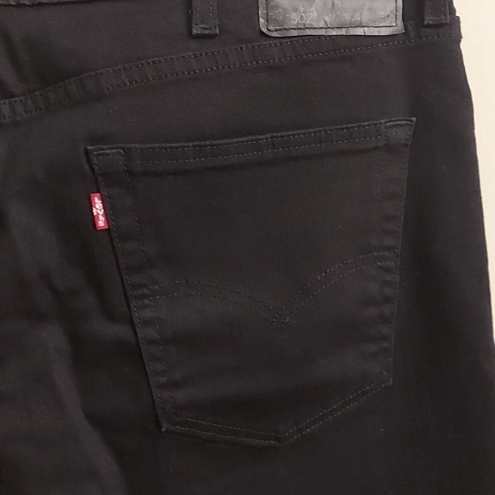 LEVI'S Men's Black Regular Tapered Fit Jeans